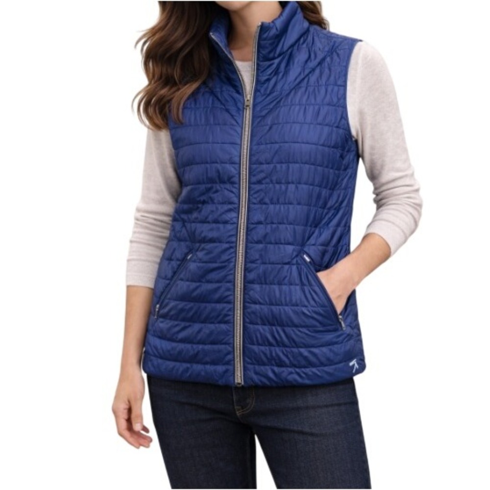 New‎ Balance Polartec Women's Navy Blue Quilted Full Zip Puffer Vest Size S